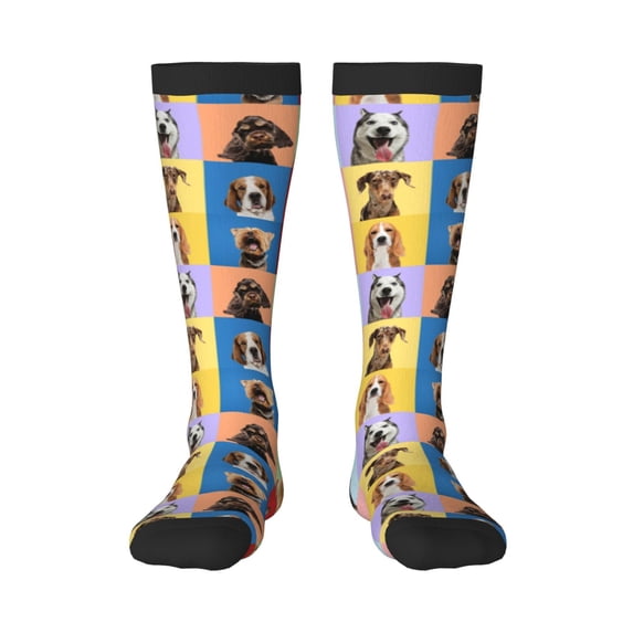 Naloa funny dogs Knee Socks, High Socks Long Stretchy Sock Women Knee High Stocking, Long Socks for Women