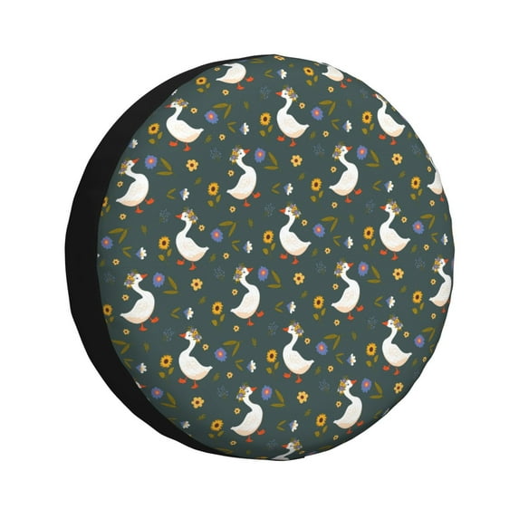 Naloa goose of sunflower Tire Cover Wheel Protectors Tyre Covers Weatherproof Wheel Covers Universal Fit for Trailer Rv SUV Truck Camper Travel Trailers-14 inch