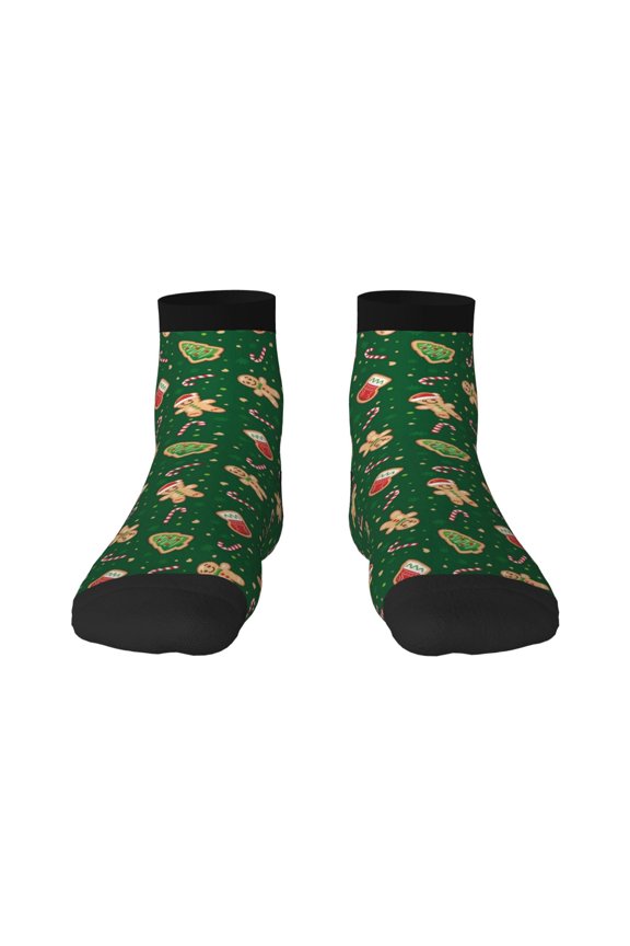 green Christmas Element Ankle Socks for Women Non Slip Socks No Show Socks Classic Low Cut Casual Socks Casual Socks