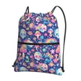 thumbnail image 1 of Naloa mushroom Skull rainbow color Drawstring Backpack String Bag Cinch Water Resistant for Gym Shopping Sport Yoga, 1 of 6