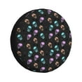 thumbnail image 1 of Naloa purple cyan brown Skull PVC Leather Spare Tire Wheel Cover for Car Truck SUV Camper Trailer Universal Fit many size14 inch, 1 of 6