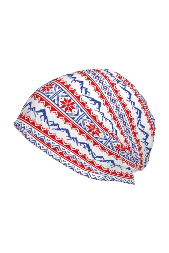 red blue Snow Mountain Beanie for Men Women Knitted Unisex Winter Hat Beanies Cap Knit Cuffed Beanies Hats