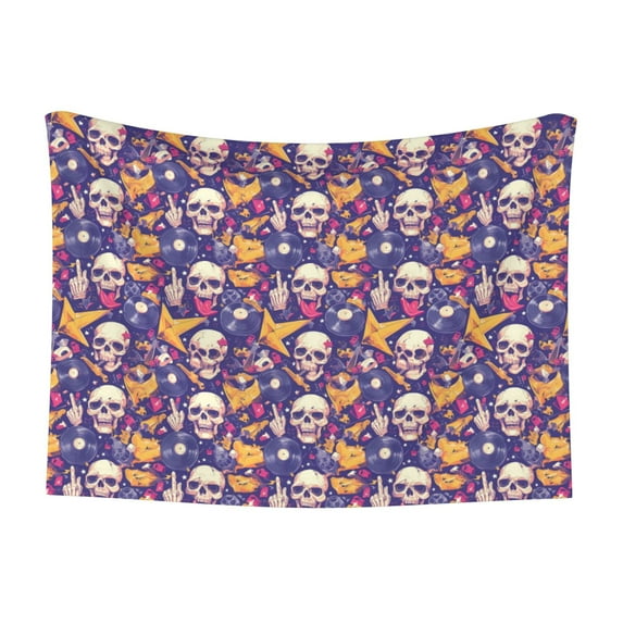 Naloa rock Skull record Dog Blanket, 3 Sizes Cat Blanket for Indoor Cats Large Medium Small Dog Gifts-Large