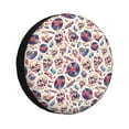 thumbnail image 1 of Naloa rock Skull record Retro PVC Leather Spare Tire Wheel Cover for Car Truck SUV Camper Trailer Universal Fit many size14 inch, 1 of 6