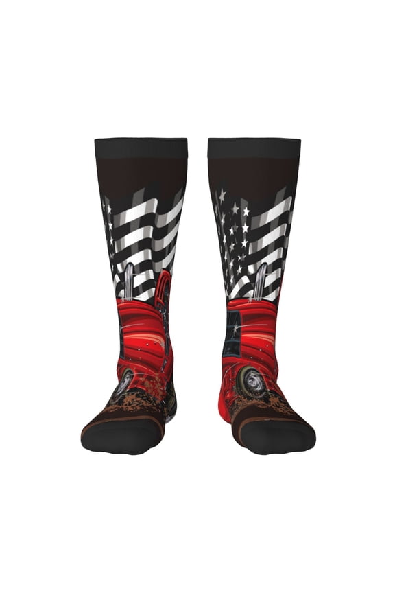 tractor Knee Socks, High Socks Long Stretchy Sock Women Knee High Stocking, Long Socks for Women