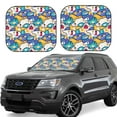 thumbnail image 1 of Naloa tractor and garden Print 2-Piece Windshield Sunshade,Foldable Car Front Window Sun Shades,for Most Sedans SUV Truck-Large, 1 of 6