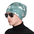 thumbnail image 1 of Naloa whiter Snow bear Print Soft Beanie Hat, Knit Beanie Daily Beanie in Fine Knit for Women Men Winter Travel, Outdoor, 1 of 7