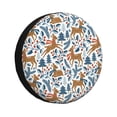 thumbnail image 1 of Naloa winter Scarf deer PVC Leather Spare Tire Wheel Cover Spare Tire Cover, for Car Truck SUV Camper Trailer Universal Fit(14-17in)-15 inch, 1 of 6