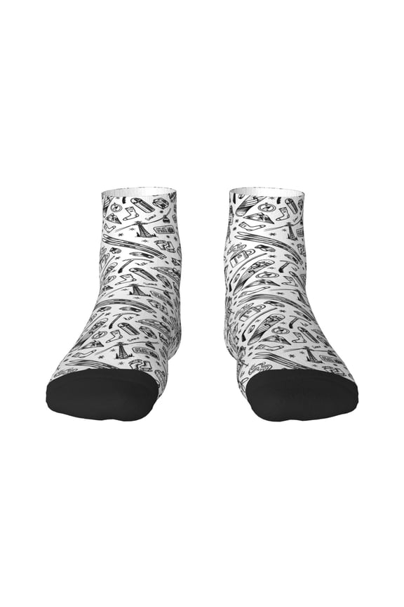 winter Ski Element Ankle Socks for Women Non Slip Socks No Show Socks Classic Low Cut Casual Socks Casual Socks