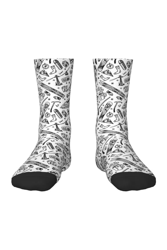 winter Ski Element Kids Socks Unisex Kids and Toddlers' Crew Socks, ,1 Pairs