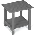 thumbnail image 1 of Nalone 2-Tier Outdoor Side Table, HDPE All Weather Adirondack Patio End Table, Outside End Table for Indoor Living Room Bedroom Porch Backyard, Gray, 1 of 7
