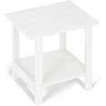 thumbnail image 1 of Nalone 2-Layer Outdoor Side Table, Outdoor Coffee Table HDPE Weather-Resistant Adirondack for Living Room Bedroom, Outdoor Side Table, Patio End Table Outside-White, 1 of 7