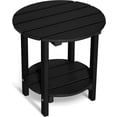 thumbnail image 1 of Nalone 2-Layer Outdoor Side Table, Outdoor Coffee Table HDPE Weather-Resistant Adirondack Deck Table Side Patio End Table for Living Room Bedroom, Outdoor Side Table Outside, Black, 1 of 7