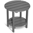 thumbnail image 1 of Nalone 2-Layer Outdoor Side Table, Outdoor Coffee Table HDPE Weather-Resistant Adirondack Deck Table Side Patio End Table for Living Room Bedroom, Outdoor Side Table Outside, Gray, 1 of 7