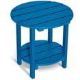thumbnail image 1 of Nalone 2-Layer Outdoor Side Table, HDPE Weather-Resistant Adirondack Coffee Side Patio End Table for Living Room Bedroom, Outdoor Side Table Outside, Navy Blue, 1 of 7