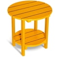 thumbnail image 1 of Nalone 2-Layer Outdoor Side Table, HDPE Weather-Resistant Adirondack Coffee Side Patio End Table for Living Room Bedroom, Outdoor Side Table Outside, Tangerine, 1 of 7