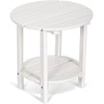 thumbnail image 1 of Nalone 2-Layer Outdoor Side Table, HDPE Weather-Resistant Adirondack Coffee Side Patio End Table for Living Room Bedroom, Outdoor Side Table Outside, White, 1 of 7