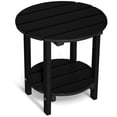 thumbnail image 1 of Nalone HDPE Adirondack Outdoor Side Table, Double Layer With Shelf All Weather Use Patio End Table, Outside Coffee Side End Table, Black, 1 of 7