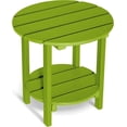 thumbnail image 1 of Nalone HDPE Adirondack Outdoor Side Table, Outdoor Coffee Table Double Layer With Shelf All Weather Use Patio Deck Table, Outside Coffee Side End Table, Lime, 1 of 7