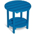 thumbnail image 1 of Nalone HDPE Adirondack Outdoor Side Table, Outdoor Coffee Table Double Layer With Shelf All Weather Use Patio Deck Table, Outside Coffee Side End Table, Navy Blue, 1 of 7