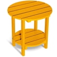 thumbnail image 1 of Nalone HDPE Adirondack Outdoor Side Table, Outdoor Coffee Table Double Layer With Shelf All Weather Use Patio Deck Table, Outside Coffee Side End Table, Tangerine, 1 of 6