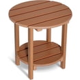 thumbnail image 1 of Nalone 2-Layer Outdoor Side Table, HDPE Weather-Resistant Adirondack Coffee Side Patio End Table for Living Room Bedroom, Outdoor Side Table Outside, Teak, 1 of 7