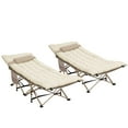 thumbnail image 1 of Nalone Folding Camping Cot, Extra Wide Thick Mattress for Adults & Kids, Camping Bed for Adults Home Office Outdoor(Cream), 1 of 8