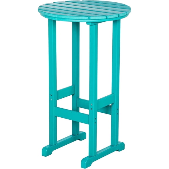 Nalone 40" Outdoor Bar Table, All Weather HDPE Bar Height Patio Table Counter Round Patio Cocktail Bar Table, Tall Bistro Table Pub Table for Deck, Porch, Backyard, Garden (Aruba)