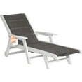 Nalone Outdoor Chaise Lounge Chair with Textilene Surface, 5Position