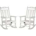thumbnail image 1 of Nalone Rocking Chair Set of 2 for Porch and Garden Lawn, HDPE Material Oversized Patio Rocker Chair for Outdoor Rockers(White), 1 of 6