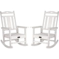 thumbnail image 1 of Nalone Rocking Chair Set of 2 for Porch and Garden Lawn, HDPE Material Oversized Patio Rocker Chair for Outdoor Rockers(White), 1 of 6