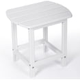 thumbnail image 1 of Nalone Outdoor Side Table, HDPE Adirondack End Table, Weather Resistant Small Patio Table, Outside Furniture for Garden, Pool and Yard(Rectangular,White), 1 of 7