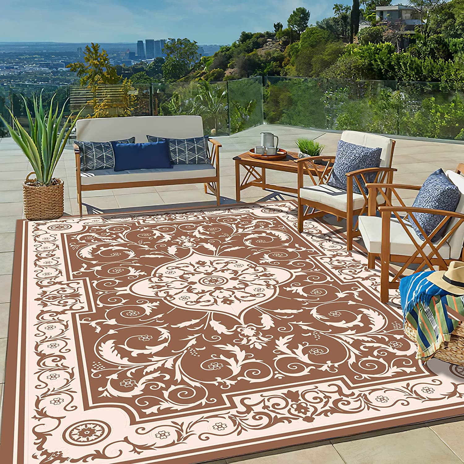 https://i5.walmartimages.com/seo/Nalone-Reversible-Mats-Outdoor-Rugs-6x9-for-Patio-New-York-Patio-Country-Retro-Transitional-Geometric-Outdoor-Area-Rug-Beige-Brown_d121e40c-c91c-49b0-b726-4e286fd1ea98.5851d0b51f149fb2280d0c1902594ab3.jpeg