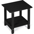 thumbnail image 1 of Nalone 2-Tier Outdoor Side Table, HDPE All Weather Adirondack Patio End Table, Outside End Table for Indoor Living Room Bedroom Porch Backyard, Black, 1 of 7