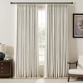 thumbnail image 1 of Nalqet 112 inch Pinch Pleated Linen Blackout Curtains 2 Panels Natural, 100% Black out, Thermal Insulated, Pleated Window Drapes with Rings Hooks, for Bedroom Living Room, 1 of 10