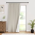 thumbnail image 1 of Nalqet Pinch Pleated Linen Curtains 100% Blackout 84 Inches Long for Living Room Bedroom, Thermal Insulated Room Darkening Window Drapes with Rings Hooks, 1 Panels, Natural, 60"Wx84"L, 1 of 10