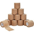 thumbnail image 1 of Naltars 12 Pack 2 Inch x 5 Yards Self Adhesive Bandage Breathable Cohesive Wrap Rolls Elastic Self-Adherent Tape for Stretch Athletic, Sports, Wrist, Ankle | Vet Wrap for Animal & Pets (Beige Color), 1 of 8