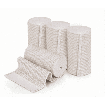 Naltars 4 Pack Cotton Elastic Bandage | Ace Wrap with Velcro 4 inch Hook and Loop Closure | Reusable Compression Bandage