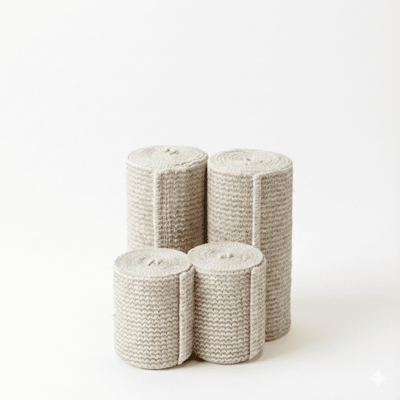 Naltars 4 Packs Cotton Elastic Bandage | Ace Wrap with Velcro 2"(2 Packs) 4" (2 Packs) Hook and Loop Closure | Reusable Compression Bandage