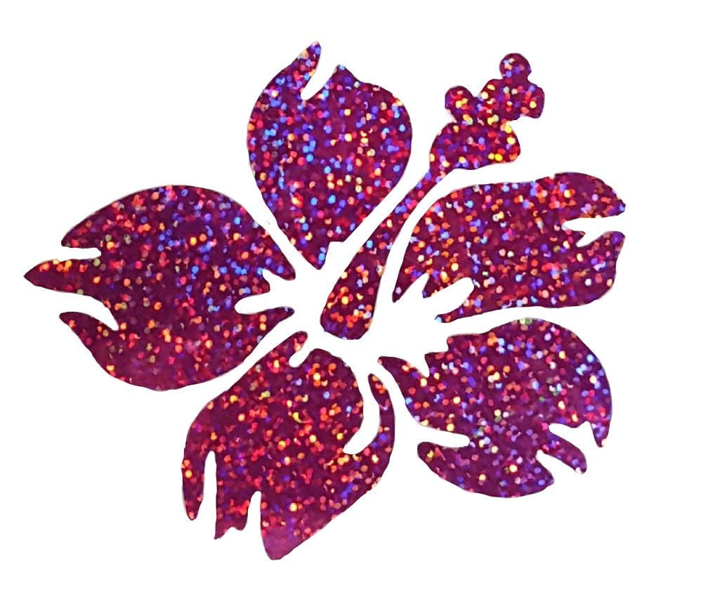 Nalu Blue Hawaiian Decal Hibiscus Fushia