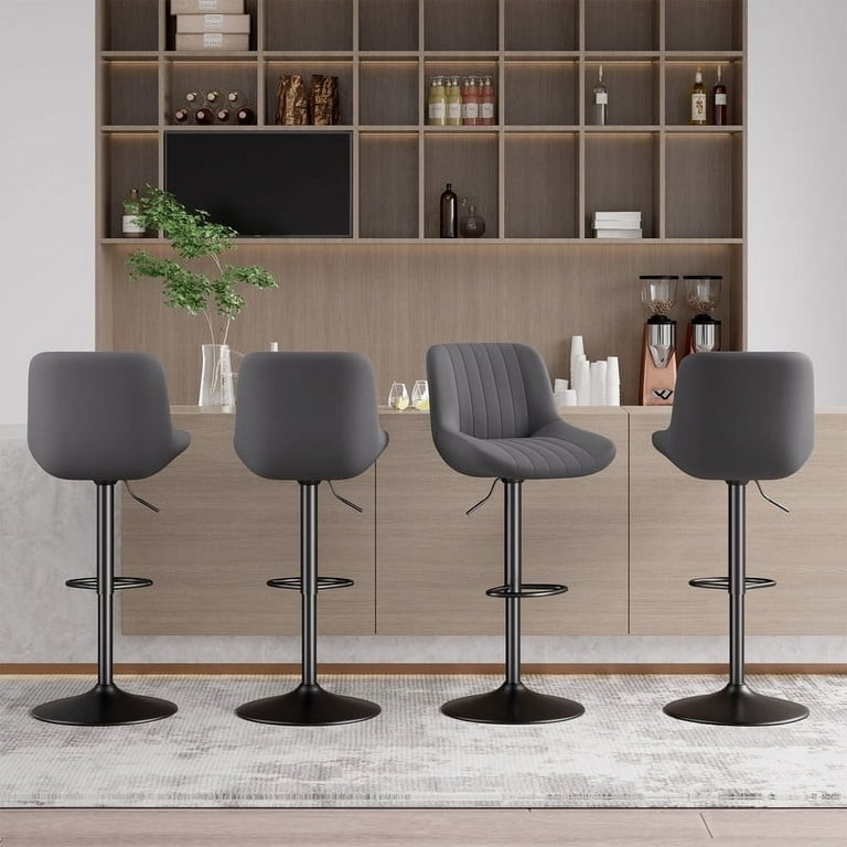 Grey bar stools set of 4 discount