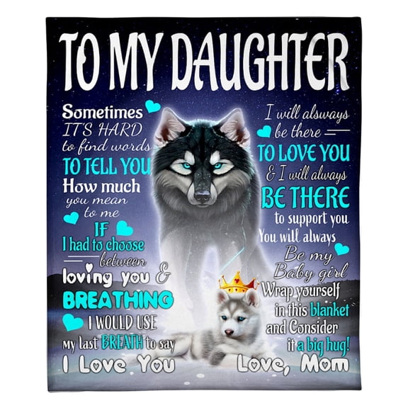 Namashops - To My Daughter Loving You Fleece Blanket Family Gift Home Decor Bedding Couch Sofa Soft And Comfy Cozy, 30x40in Fleece Blanket