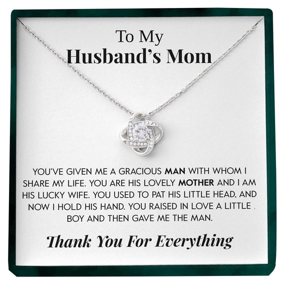 Namashops, To My Husband's Mom, Lovely Mother, Love Knot Necklace ...