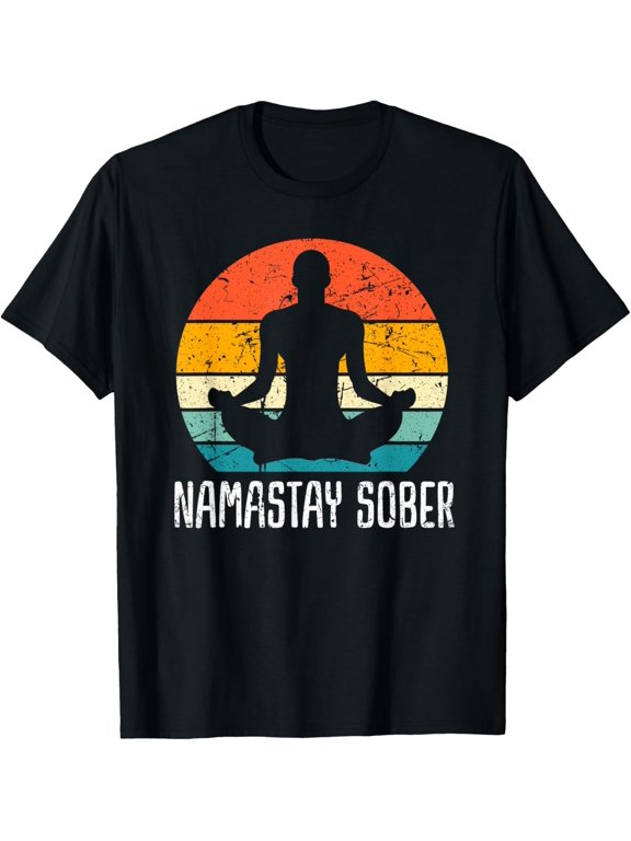 Namastay Sober Recovery Support Sobriety NA AA T-Shirt mens t shirt,black,women,funny,misfits,men,journey
