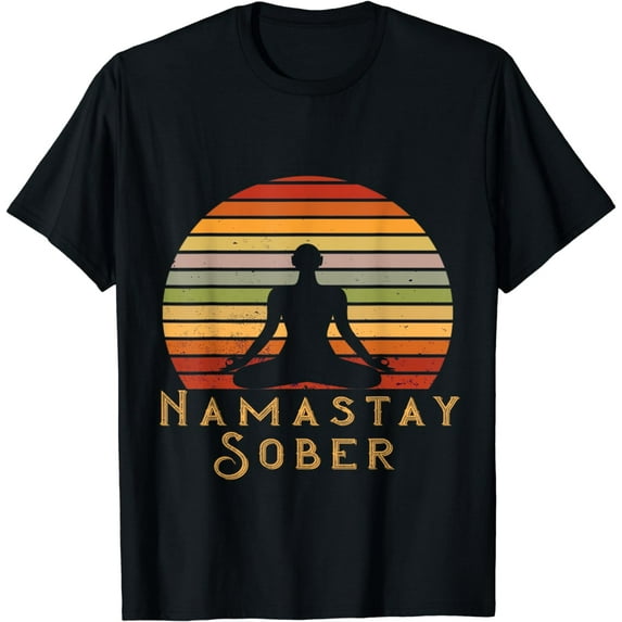 Namastay Sober Retro Vintage Sobriety Narcotics Anonymous T-Shirt