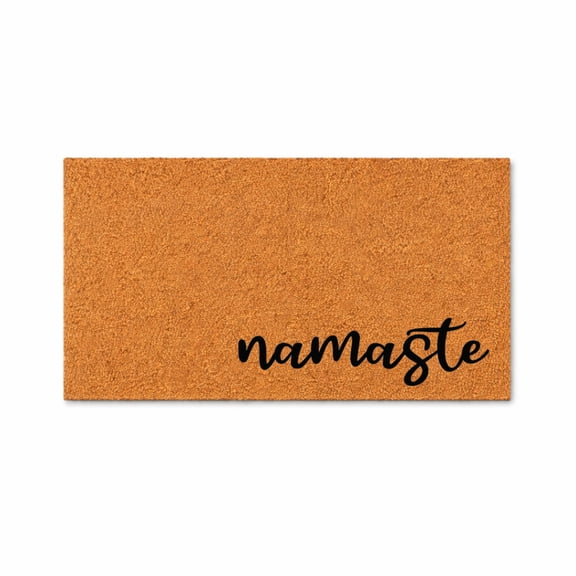 Namaste Doormat, Outdoor Entryway Door Mat, Welcome Mat For Front Door (16x24 inches) WoodByStu 4172