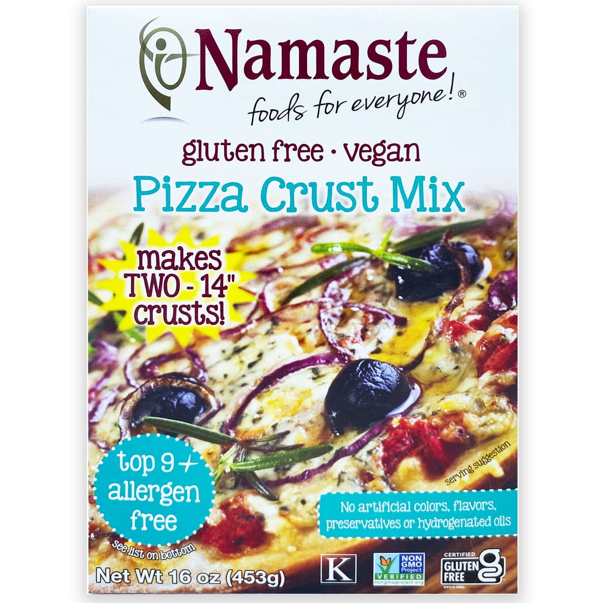 (4 pack) Namaste Foods Gluten Free Pizza Crust Mix 16oz Box