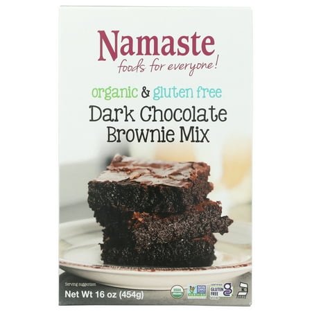 Namaste Foods Organic Gluten Free Dark Chocolate Brownie Mix, 16 oz Box