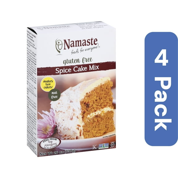 Namaste Foods Spice Cake Mix Wheat Free Gluten Free Dairy Free 26 oz (Pack Of 4)