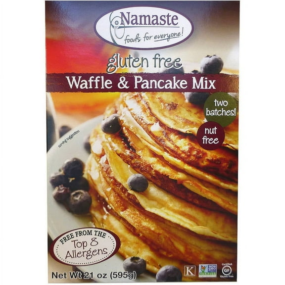 Namaste Foods Waffle & Pancake Mix, 21 oz, (Pack of 6)
